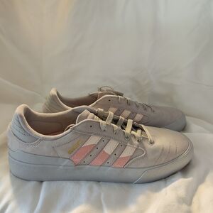 Adidas X Dime Buzenitz Men's Pink and Gray Skateboard Sneakers